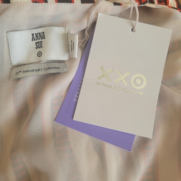 NWT Anna Sui for Target Graphic Print Silk Dress Size Small - Picture 5 of 5